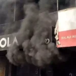 Ola showroom on fire