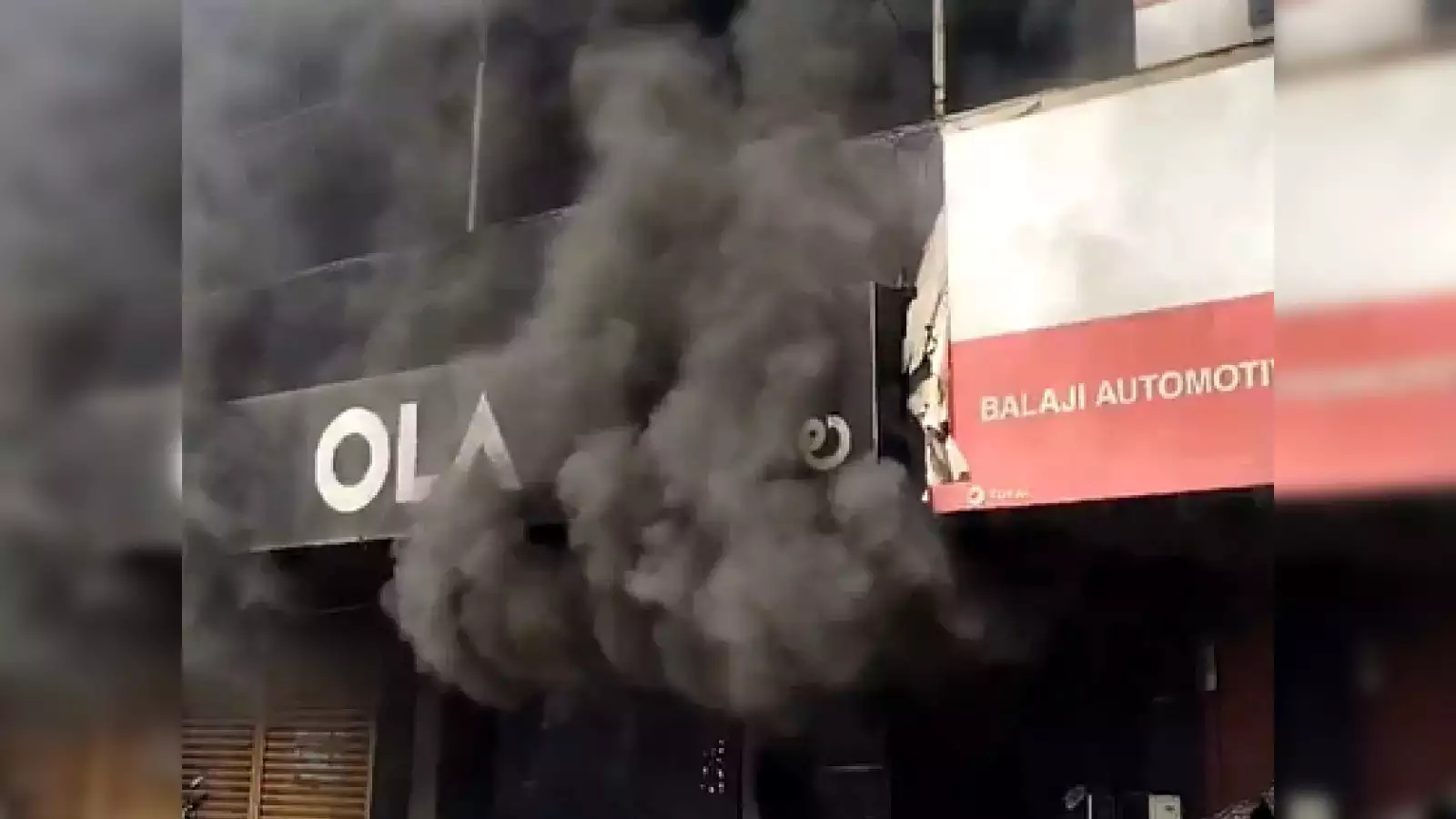 Ola showroom on fire