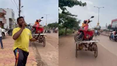 ola customer singing song in front of Ola showrrom