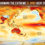 Global map showing the extreme El Nino heat effect in 2026.